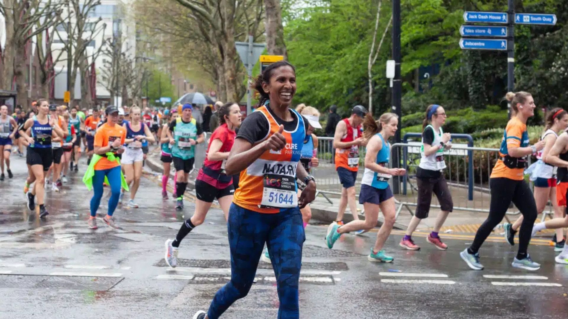 Marathon runner Natasha running during the London Marathon 2025